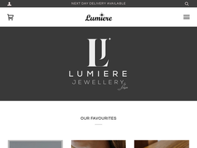 Lumiere Jewellery homepage screenshot