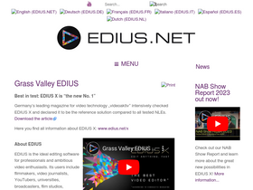 'edius.net' screenshot