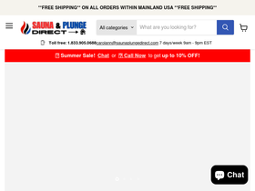 Sauna and Plunge Direct website screenshot