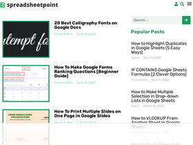 'spreadsheetpoint.com' screenshot
