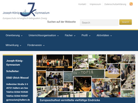 'joseph-koenig-gymnasium.de' screenshot