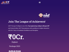 'lnct.ac.in' screenshot