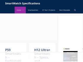 'smartwatchspecifications.com' screenshot