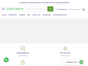 Let's Eat It homepage screenshot