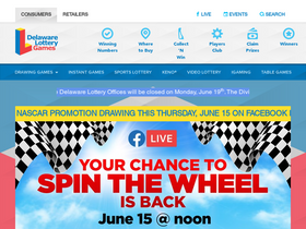 'delottery.com' screenshot