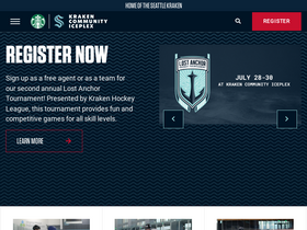 'krakencommunityiceplex.com' screenshot