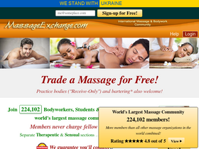 'massageexchange.com' screenshot