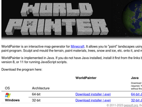 'worldpainter.net' screenshot