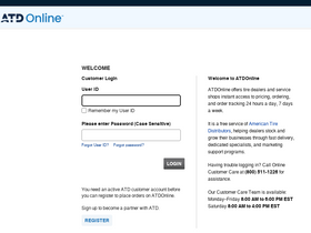 'atdonline.com' screenshot