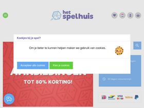 'spelhuis.be' screenshot