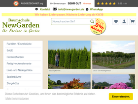 'baumschule-newgarden.de' screenshot