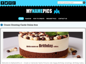 'mynamepics.in' screenshot
