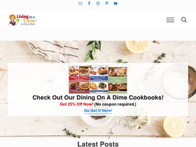 'livingonadime.com' screenshot