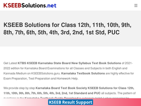 'kseebsolutions.net' screenshot