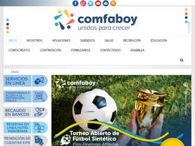 'comfaboy.com.co' screenshot
