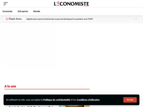'leconomistemaghrebin.com' screenshot