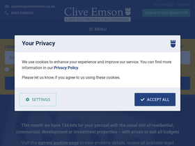 'cliveemson.co.uk' screenshot