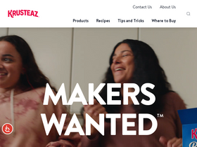 'krusteaz.com' screenshot