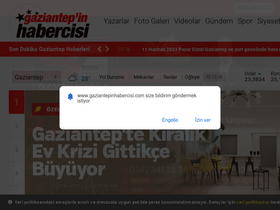 'gaziantepinhabercisi.com' screenshot