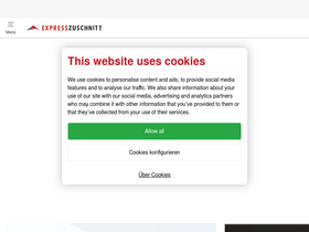 'expresszuschnitt.de' screenshot