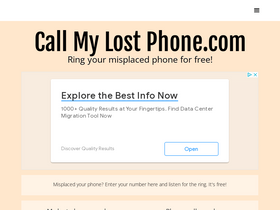 'callmylostphone.com' screenshot