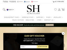 shjewellery.com.au website screenshot