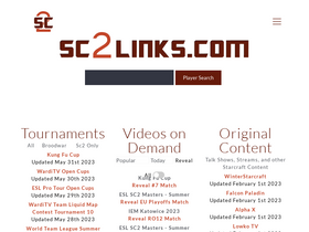 'sc2links.com' screenshot