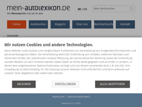 'mein-autolexikon.de' screenshot