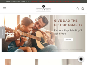 'theclassictshirt.com' screenshot