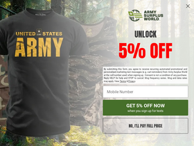 'armysurplusworld.com' screenshot
