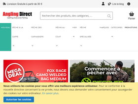 'anglingdirect.fr' screenshot
