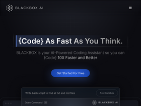 BlackBox AI - Revolutionize coding: AI generation, conversational code help, intuitive search.