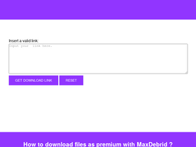 'maxdebrid.com' screenshot