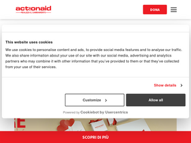 'actionaid.it' screenshot