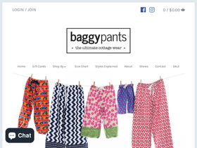 baggypants.ca homepage screenshot