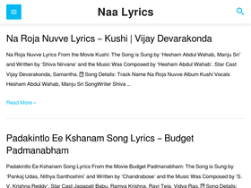 'naalyrics.com' screenshot