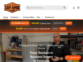 Lightarmor homepage screenshot