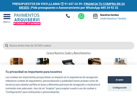 'pavimentosarquiservi.com' screenshot