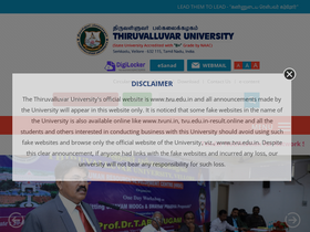 'tvu.edu.in' screenshot