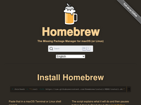 'brew.sh' screenshot