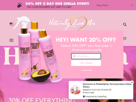 naturallylovehue.com homepage screenshot