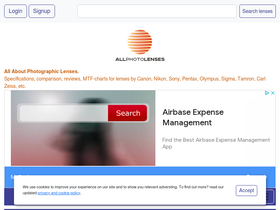 'allphotolenses.com' screenshot