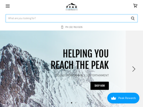 peakaudiovisual.com.au homepage screenshot