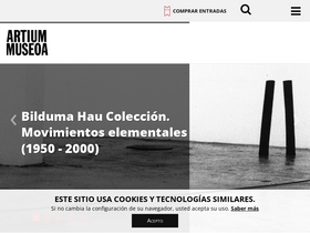 'artium.eus' screenshot