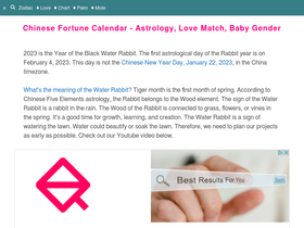 'chinesefortunecalendar.com' screenshot