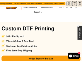 customdtfprint.com homepage screenshot