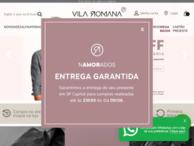 'vilaromana.com.br' screenshot