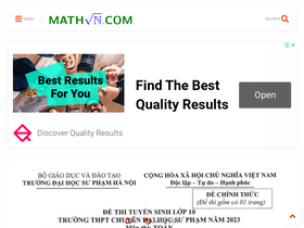 'mathvn.com' screenshot