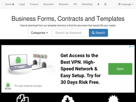 'allbusinesstemplates.com' screenshot