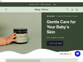 baby-tallow.com homepage screenshot
